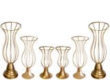 6 Vasos armação Kit Para Pedrarias Jarros Aramados Decoração Festas e Casamentos - Costasilva decorações