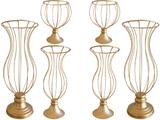 6 Vasos Armação Para Pedraria Ou Perolas 45cm 30cm e 20cm - Costasilva decorações