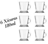 6 Xícaras café Acapulco 180ml - Taça Caneca Nespresso - Crisal