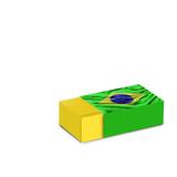 8 Caixa C/Luva Vai Brasil 9,2X6,5X3,9Cm Dec. Festas - Cromus