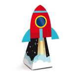 8 Caixas Mini Cone C/Aplique Foguete Astronauta 4X4X12Cm - Cromus