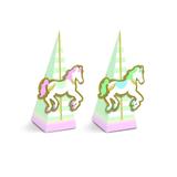 8 Caixas Mini Cone para Doces com Aplique Carrossel Decoração Festas - Cromus