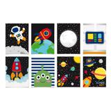 8 Cartazes Decorativo Astronauta 25X35Cm Dec. Festas - Cromus