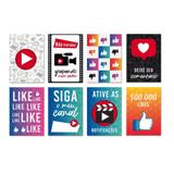 8 Cartazes Decorativo Influencer 25X35Cm Dec. Festas - Cromus