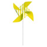 8 Cataventos Liso com Listras Amarelo Médio Dec. Festas - Cromus