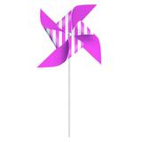 8 Cataventos Liso com Listras Pink Grande Dec. Festas - Cromus