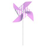 8 Cataventos Liso com Listras Rosa Claro Médio Dec. Festas - Cromus