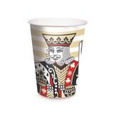 8 Copo Papel Cassino 330Ml Decoração Festas - Cromus
