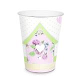 8 Copo Papel Jardim Secreto 240ml Decoração Festas - Cromus