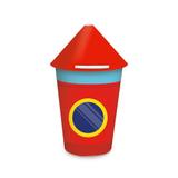 8 Copos Papel 240Ml C/Aplique Foguete Astronauta - Cromus