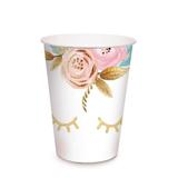 8 Copos Papel 240Ml Olhos Unicórnio Decoração Festas - Cromus