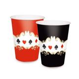 8 Copos Papel Cassino 240Ml Dec. Festas - Cromus