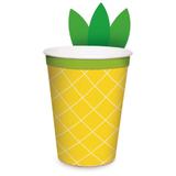 8 Copos Papel Quitandinha Abacaxi 240Ml Dec. Festas - Cromus