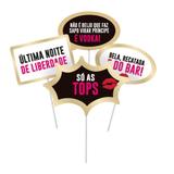 8 Plaquinhas Divertidas Despedida De Solteira Dec. Festas - Cromus