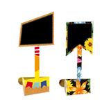 8 Plaquinhas Lousa de Mesa Decorativa Especial Arraial 14x5 - Cromus