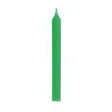 8 Velas Palito Liso Verde Decoração Festas - Cromus