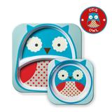 A-02-001 Kit de Prato e Tigela Coruja Zoo Skip Hop 6m+