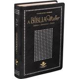 A Bíblia da Mulher Almeida Revista e Atualizada Preto Nobre Pedras - Editora sbb