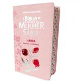 A Bíblia De Estudo Da Mulher Sábia Com Harpa - Luxo Rosa - Cpp