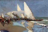 A praia de Valência - Sorolla y Bastida - Tela 50x75 Para Quadro - Santhatela