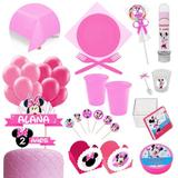 A0-Kit Festa Minnie Rosa - 372 Itens - Vem festejar