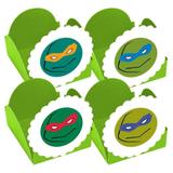 A1-Forminhas para Doces Tartarugas Ninjas Verde 10 unds - Vem festejar