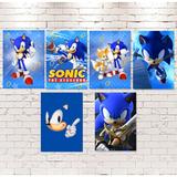 A1-Kit Cartazes Sonic c/ 06 unidades - Vem festejar