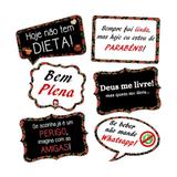A1-Kit Placas Chá de Lingerie Modelo 01 c/ 06 Plaquinhas - Vem festejar