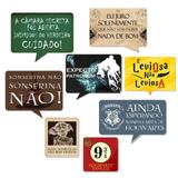 A1-Kit Placas Frases Harry Potter c/ 08 Plaquinhas - Vem festejar
