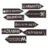 A1-Kit Placas Lugares Harry Potter c/ 08 unidades - Vem festejar