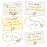 A1-Kit Plaquinhas Elefantinho c/ 06 unidades - Mz decoraçoes e festas