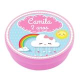 A1-Lembrancinha Latinha Chuva de Amor Rosa - Mz decoraçoes e festas