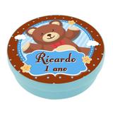 A1-Lembrancinha Latinha Ursinho Personalizado - Vem festejar