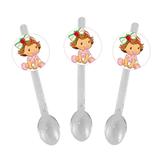A1-Mini Colher para Brigadeiro Moranguinho Baby 10 unds - Mz decoraçoes e festas