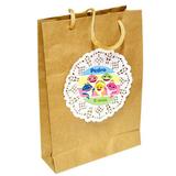A1-Sacola Kraft Personalizada Baby Shark com 10 unds - Vem festejar