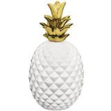 Abacaxi branco e dourado em ceramica - Mart