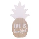Abacaxi Decor em Madeira Life is Beautiful - Urban