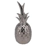 Abacaxi decorativo de ceramica prateado - Btc decor