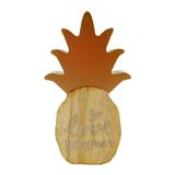 Abacaxi em madeira e dourado - Inspirare