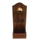 Abridor de Garrafa Parede Personalizado Madeira Beer Marrom - Maisaz