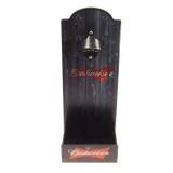 Abridor de Garrafa Parede Personalizado Madeira Budweiser - Maisaz
