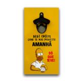 Abridor Garrafas Parede Homer Simpson Mdf Com Imã 25x13 Cm - Art print