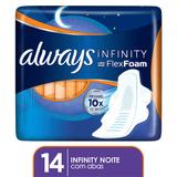 Absorvente Always Infinity Noturno com Abas 14 Unidades