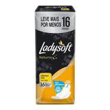 Absorvente Ladysoft Noturno Cobertura Seca Com Abas 16 Unidades