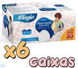 Absorvente Para Seios Affagio, Kit 6 Caixas. 180 Unidades.