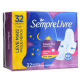 Absorvente Sempre Livre Adapt Plus Noite e Dia com Abas Seca 32 Unidades