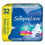 Absorvente Sempre Livre Adapt Plus Suave Com Abas 32 Unidades