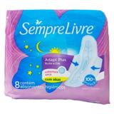 Absorvente Sempre Livre Noturno Seca Com Abas Com 8 Unidades
