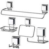 Acessórios de Banheiro Fixação Ventosa 5 Peças Aço Inox - Future