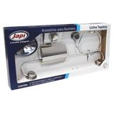 Acessórios de Banheiro Metal Aço Inox Japi C 5 Peças Topázio